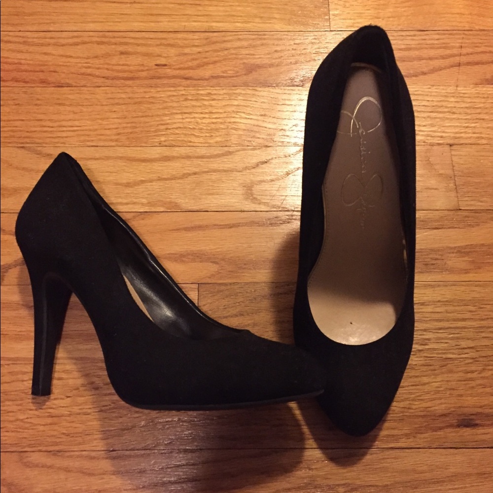 Jessica Simpson Black Suede Pumps